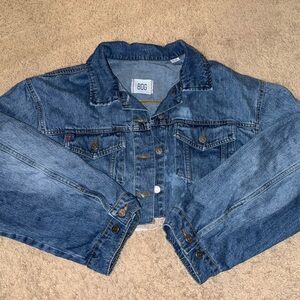 BDG Oversized Cropped Blue Denim Jacket Size XL